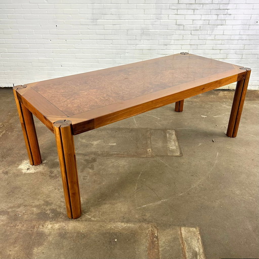 Table de salle à manger vintage italienne en bois de racine par Borghi