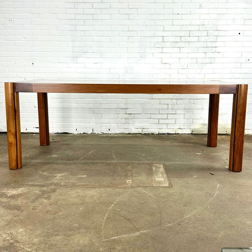 Italian vintage dining table with root wood by Borghi