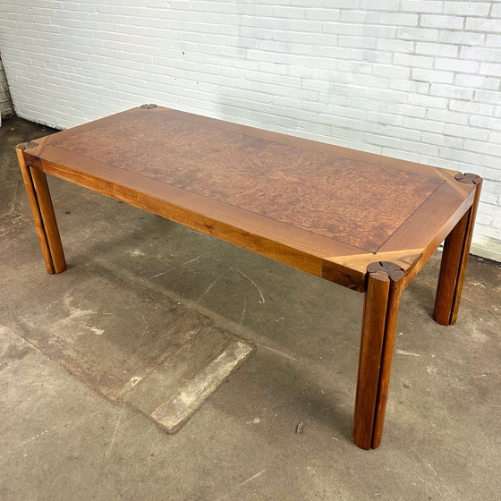 Image 1 of Tavolo da pranzo vintage italiano con radica di Borghi