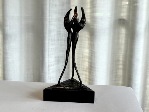 Corry Ammerlaan - Bronze Statuette - Cooperation At Level