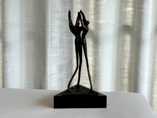 Corry Ammerlaan - Bronze Statuette - Cooperation At Level