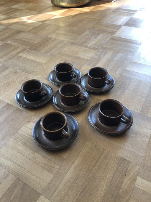 6x Arabia Ruska Mug Cups