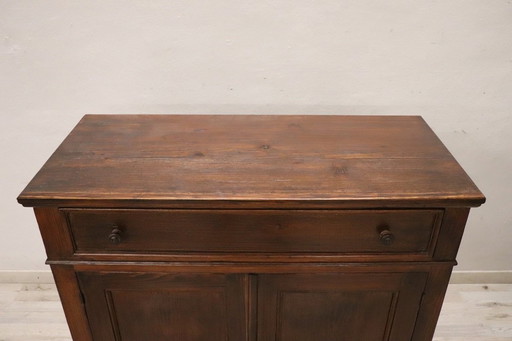 Rustic Country Buffet In Fir Wood, Early 20Th Century