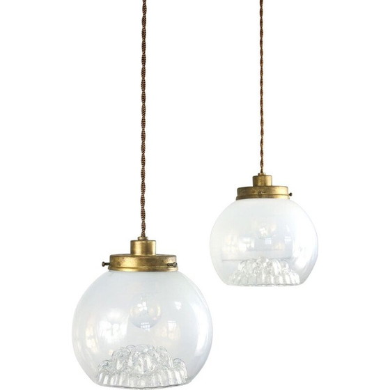 Image 1 of Lampada a sospensione vintage in vetro di Murano