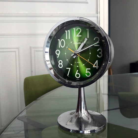 Image 1 of Vintage Alarm Clock - Rhythm 51111 - Japan - Space Age - 1970