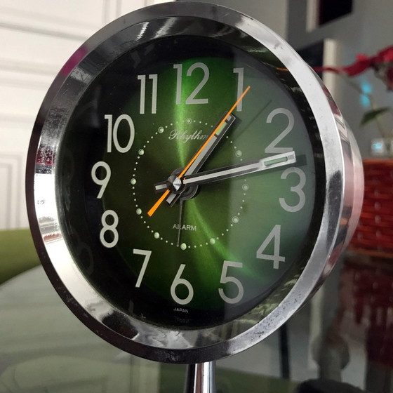 Image 1 of Vintage Alarm Clock - Rhythm 51111 - Japan - Space Age - 1970