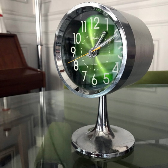 Image 1 of Vintage Alarm Clock - Rhythm 51111 - Japan - Space Age - 1970