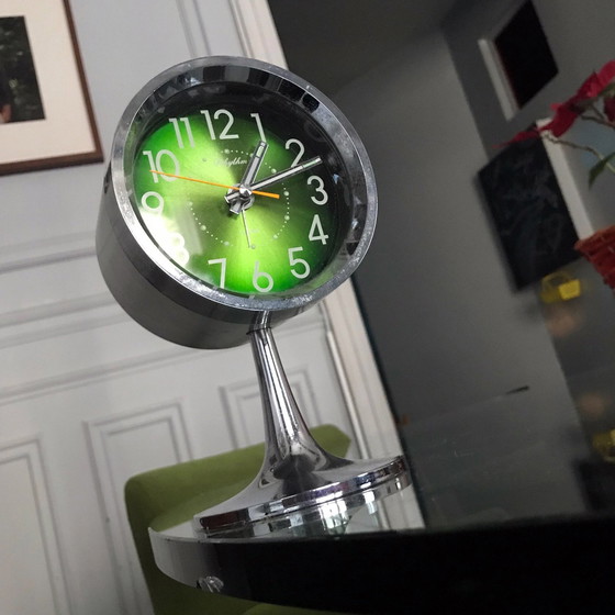 Image 1 of Vintage Alarm Clock - Rhythm 51111 - Japan - Space Age - 1970