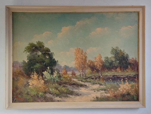 Dutch School (XX) - Heathland Path in Autumn