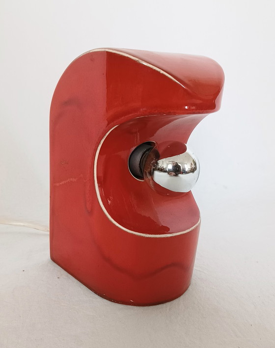 Image 1 of Space age ceramic table lamp 1970