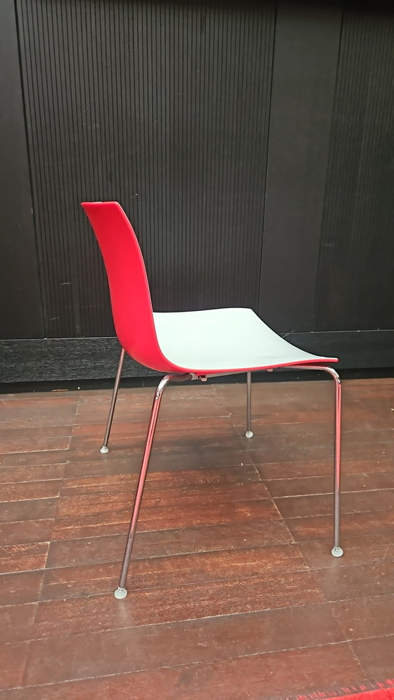 Image 1 of 90x Chair Arper Carina 46 white/red