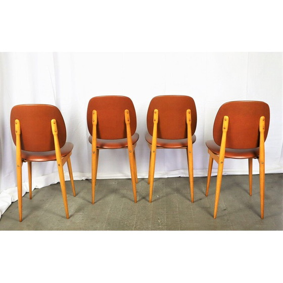 Image 1 of Set di 4 sedie vintage Baumann modello Pegasus, 1960
