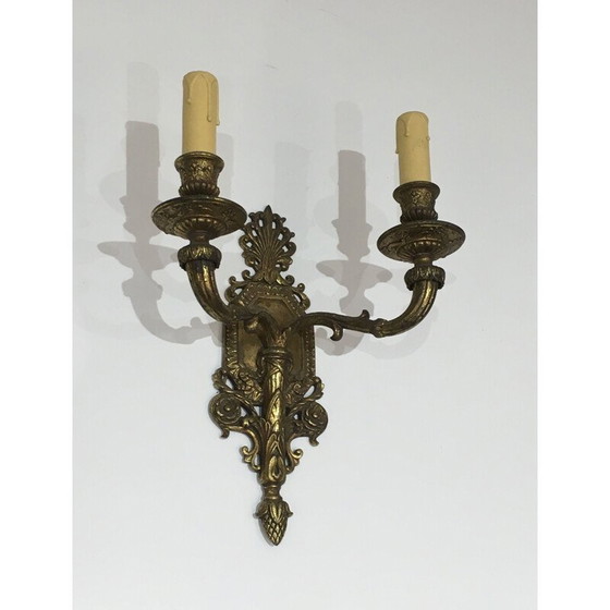 Image 1 of Pair of vintage bronze pendant lamp, 1920