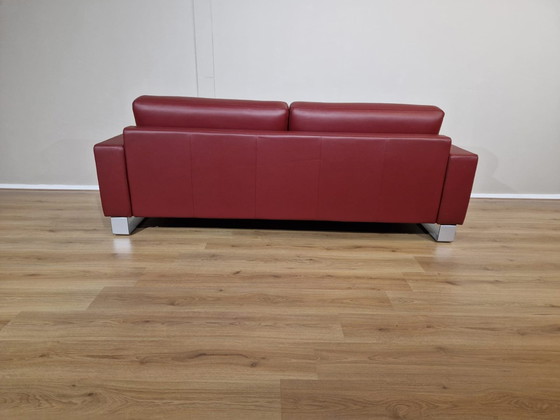 Image 1 of Rolf Benz Ego - 3 Seater - Bordeaux - Leather - Showroom Condition