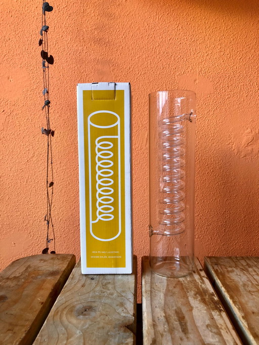 Vase vintage IKEA Ehlen Johansson en bambou spiralé