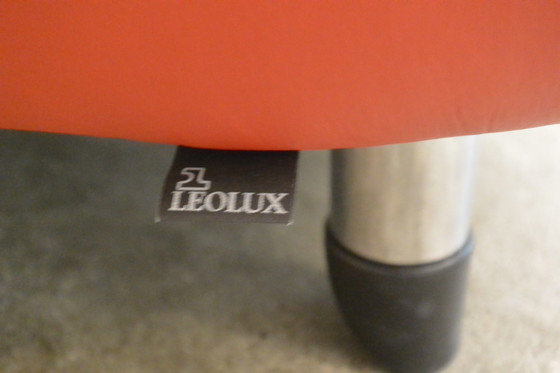 Image 1 of Fauteuil Leolux Pallone en cuir rouge