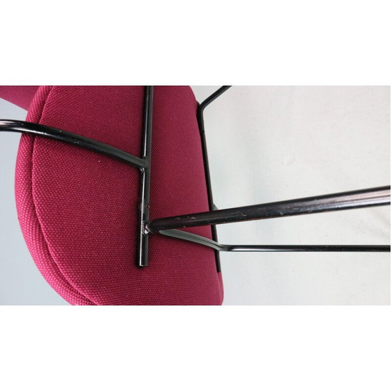 Image 1 of Vintage model 302 armchair in metal and purple fabric by W.H. Gispen for Kembo, 1950