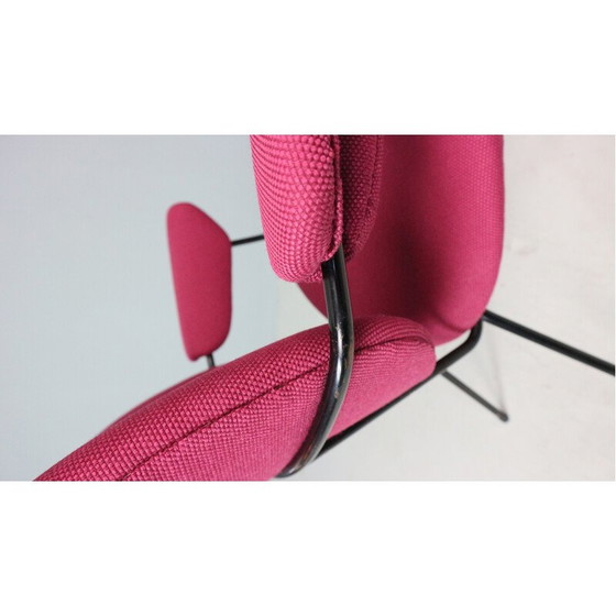 Image 1 of Vintage model 302 armchair in metal and purple fabric by W.H. Gispen for Kembo, 1950