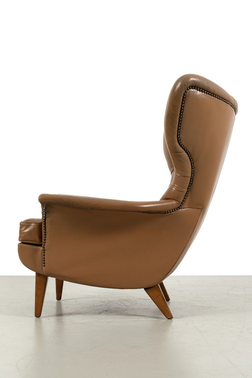 Vintage wingback armchair