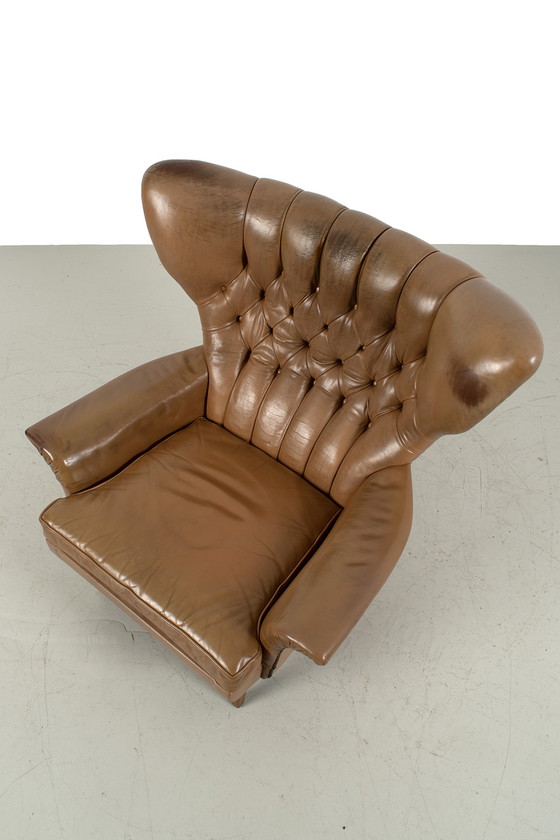 Image 1 of Fauteuil à oreilles vintage