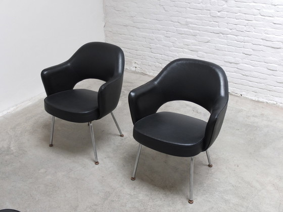 Image 1 of Original Set Of 4 'Executive' Armchairs By Eero Saarinen For Knoll, 1960S