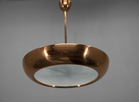 Image 1 of Bauhaus / Functionalist Copper Chandelier Ufo, 1930S