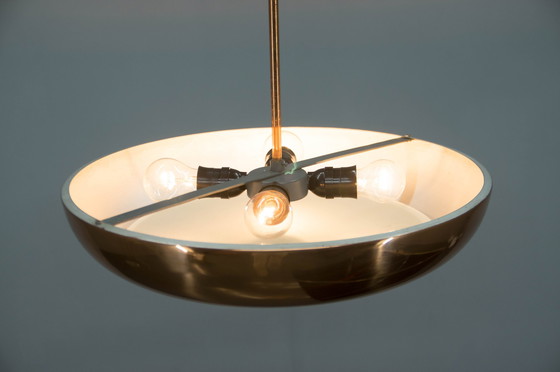 Image 1 of Bauhaus / Functionalist Copper Chandelier Ufo, 1930S