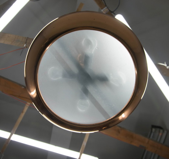 Image 1 of Bauhaus / Functionalist Copper Chandelier Ufo, 1930S