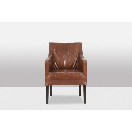 Image 1 of Pair of vintage Lintello armchairs in camel leather, Netherlands 1970