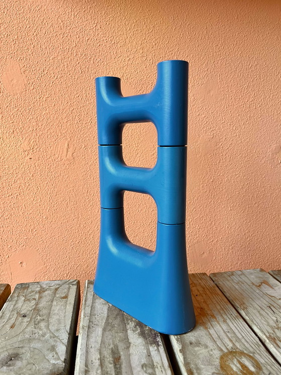 Image 1 of IKEA blue Ehlen Johansson candlestick candle holder