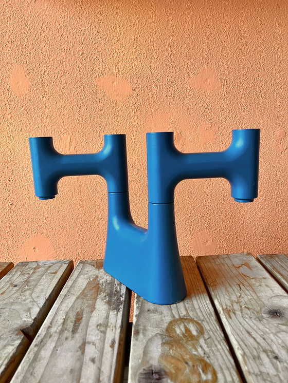 Image 1 of IKEA blue Ehlen Johansson candlestick candle holder