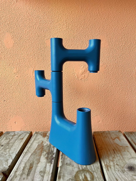 Image 1 of IKEA blue Ehlen Johansson candlestick candle holder