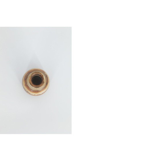Image 1 of Vintage brown stoneware collectible vase by Gunnar Borg for Höganäs Ceramics, Sweden 1960