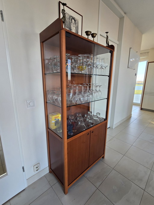 Display Cabinet With Bottom Closed Doors