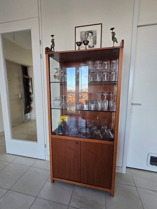 Display Cabinet With Bottom Closed Doors