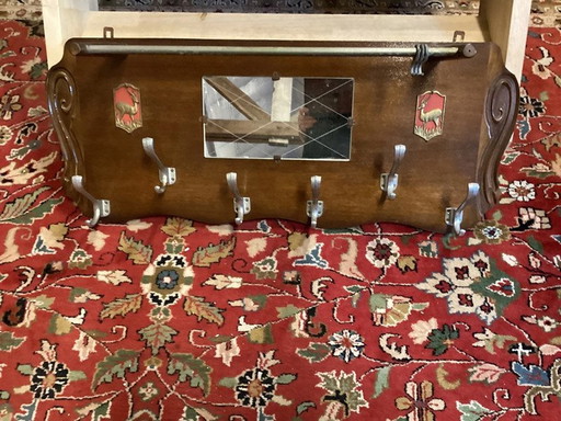 Antique Coat Rack With Mirror ( Belgium )