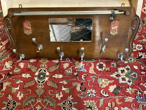 Antique Coat Rack With Mirror ( Belgium )