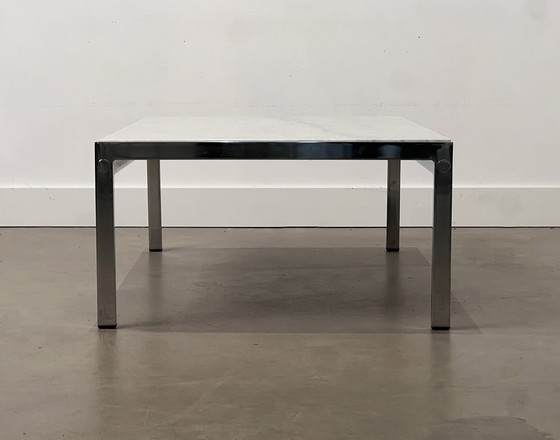 Image 1 of Design Carrara Marble Low Coffee Table, Italy 1970'S