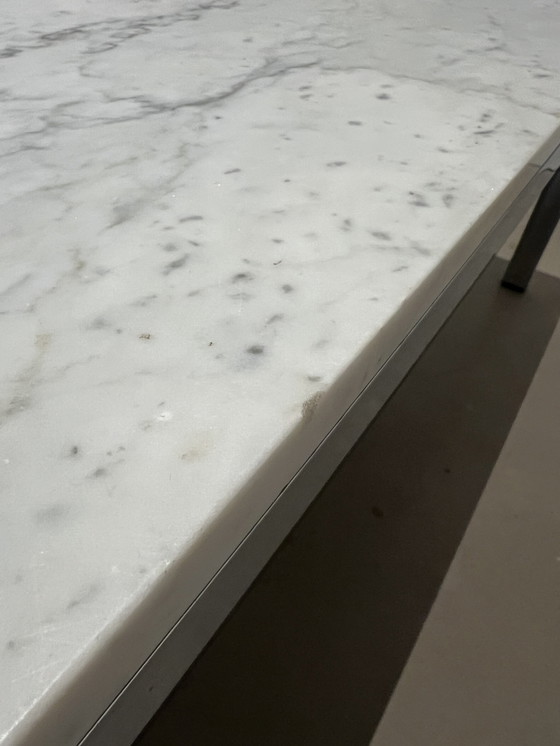 Image 1 of Design Carrara Marble Low Coffee Table, Italy 1970'S