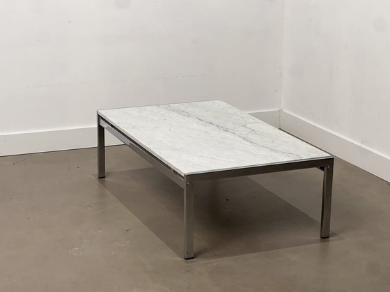 Image 1 of Design Carrara Marble Low Coffee Table, Italy 1970'S