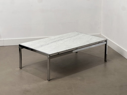 Design Carrara Marble Low Coffee Table, Italy 1970'S