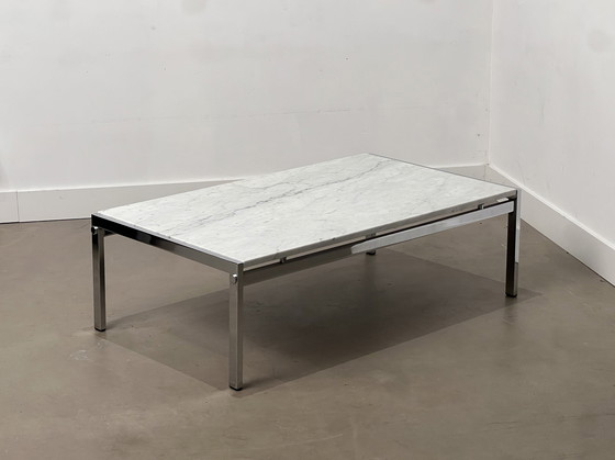 Image 1 of Design Carrara Marble Low Coffee Table, Italy 1970'S