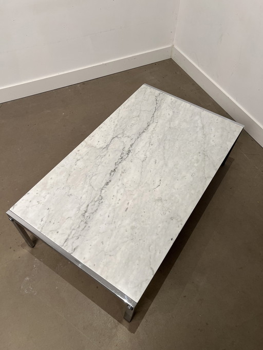 Design Carrara Marble Low Coffee Table, Italy 1970'S