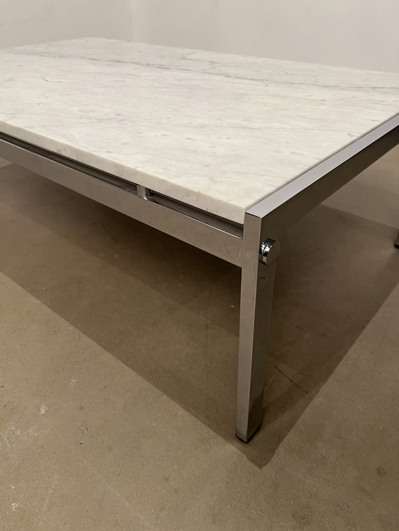 Image 1 of Design Carrara Marble Low Coffee Table, Italy 1970'S