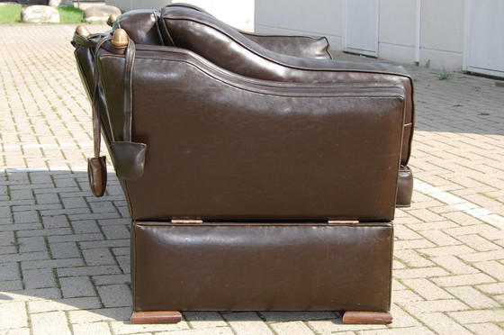 Image 1 of Castle Sofa Dark Brown Leather 2 Seater