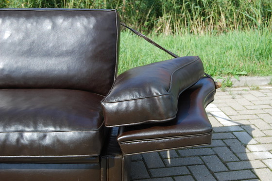 Image 1 of Castle Sofa Dark Brown Leather 2 Seater