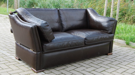 Image 1 of Castle Sofa Dark Brown Leather 2 Seater