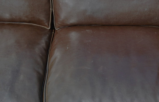 Image 1 of Castle Sofa Dark Brown Leather 2 Seater