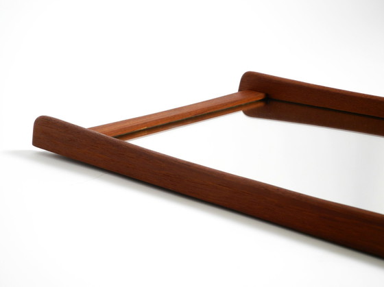 Image 1 of 1960S Scandinavian Teak Wall Mirror In Minimalist Design