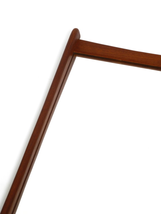 Image 1 of 1960S Scandinavian Teak Wall Mirror In Minimalist Design